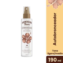 Autobronceador Hawaiian Tropic Sunless Water Tono Ligero Medio 190 mL