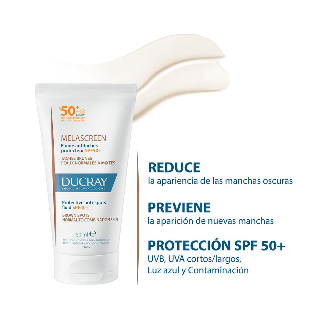 Protector Solar Ducray Melascreen Fluido Spf50+ 50 mL, , large image number 1