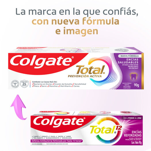 Pasta Dental Colgate Total Encías Saludables, con Flúor, 100mL 2 U, , large image number 2