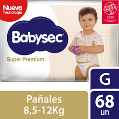 Pañales Babysec Super Premium G 68 un