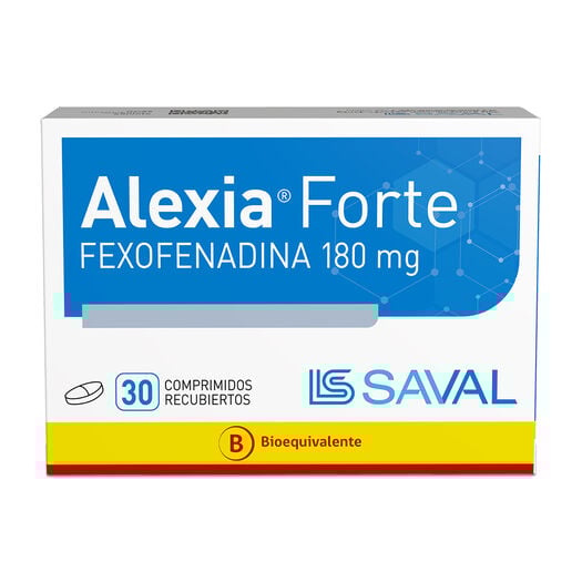 ALEXIA FORTE Fexofenadina clorhidrato 180 mg 30 comprimidos, , large image number 0