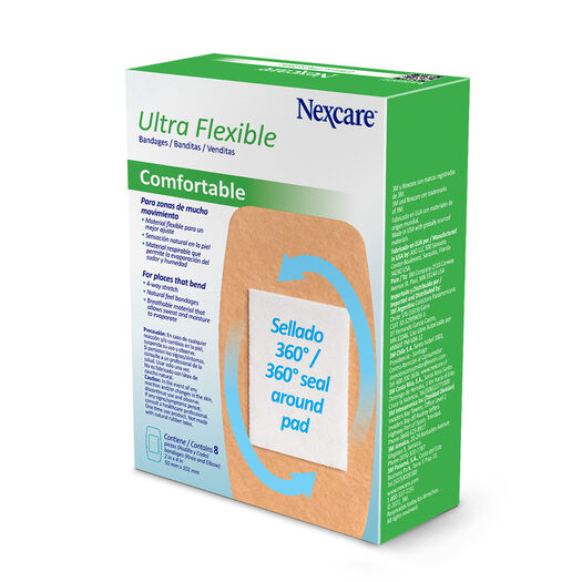 Nexcare¿ Parche Ultra Flexibles Codo Rodilla, 8 un, , large image number 1