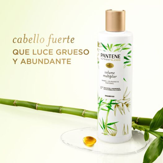 Shampoo Pantene Nutrient Blends Multiplicador De Volumen Bambú, Colágeno & 270 Ml, , large image number 2