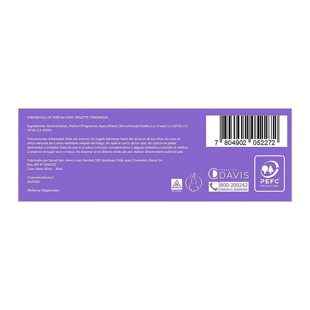 Etienne Eau The Parfum Aura Violette 50 ml + Perfumero 10 ml, , large image number 1