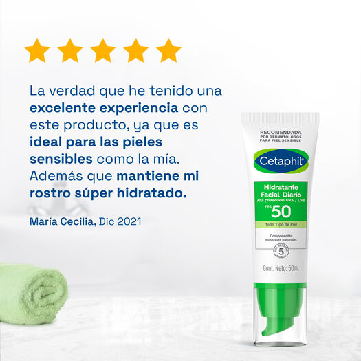 Crema Hidratante Facial con FPS 50 Cetaphil 50ml, , large image number 2