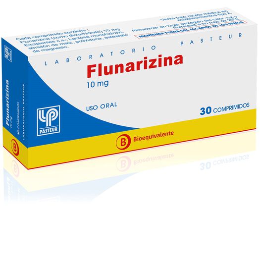 Flunarizina 10 mg x 30 Comprimidos PASTEUR, , large image number 0