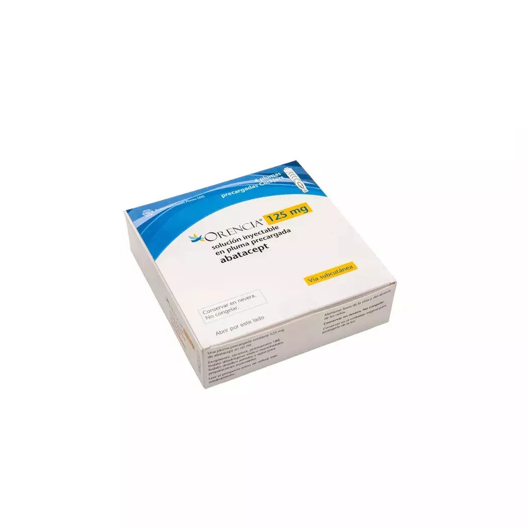 Orencia 125 mg soluci&oacute;n inyectable subcut&aacute;nea x 4 jeringas prellenadas, , large image number 0