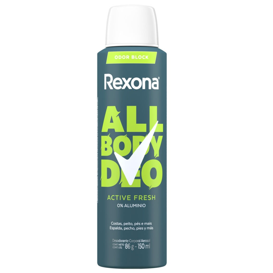 Desodorante Antitranspirante Rexona Men Active Fresh Aerosol 150 ml, , large image number 0