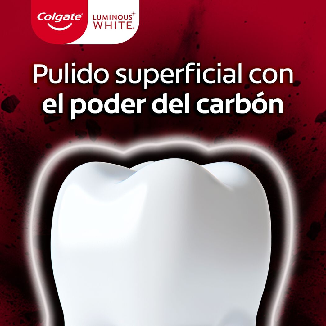 Pasta Dental Colgate Luminous White Carbón Activado 90 g, , large image number 4