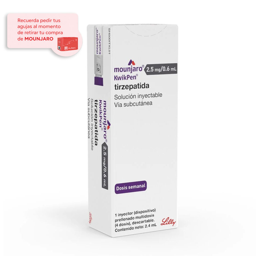 Mounjaro Tirzepatida KwikPen 2,5 mg/0,6 mL, , large image number 0
