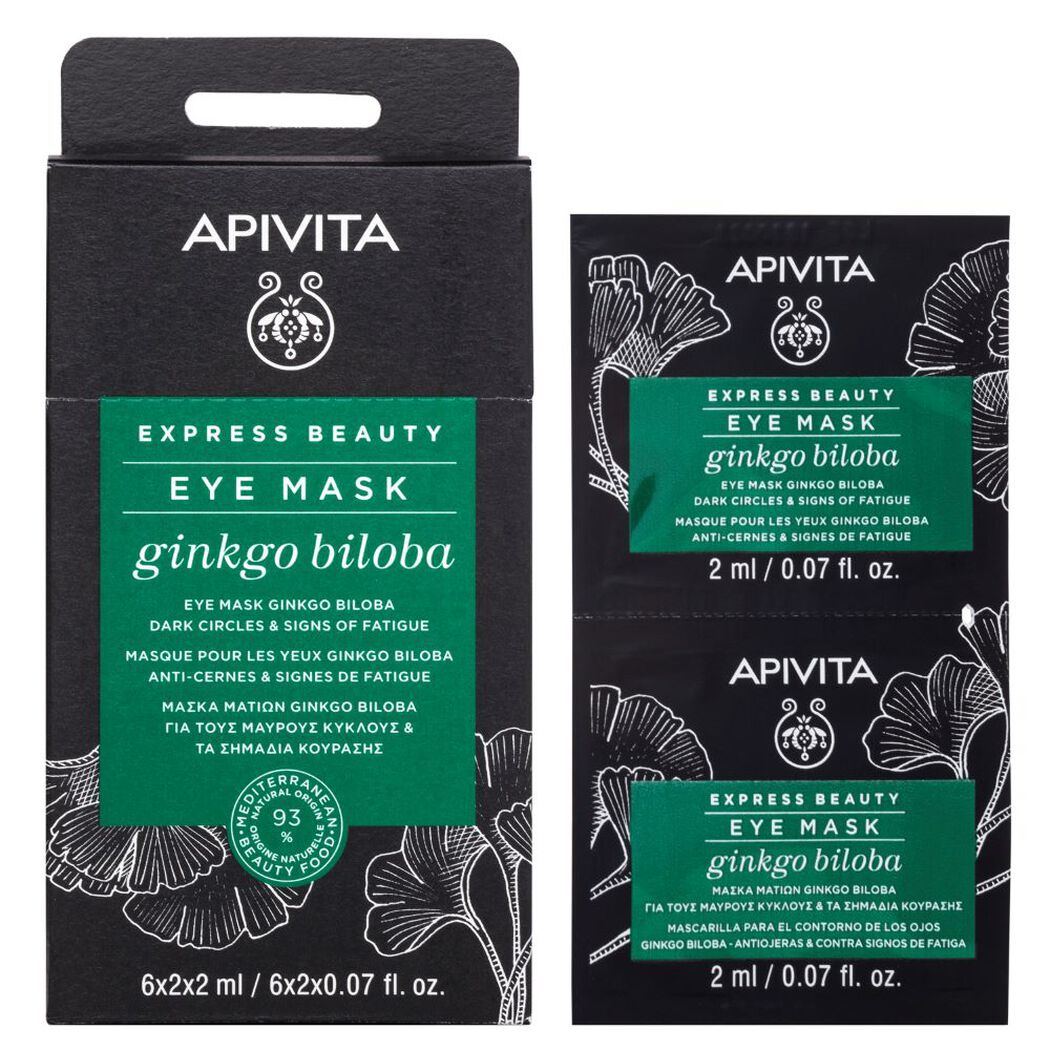Mascarilla Antifatiga con Ginkgo Biloba de ojos 2x2ml Apivita, , large image number 1