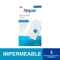 Apósito Tegaderm + Pad Transparente 6Cmx10Cm 3Un