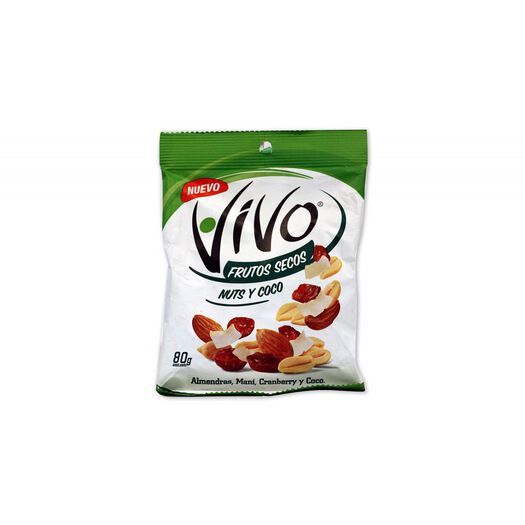 Vivo Frutos Secos Nuts Y Coco x 80 g, , large image number 0