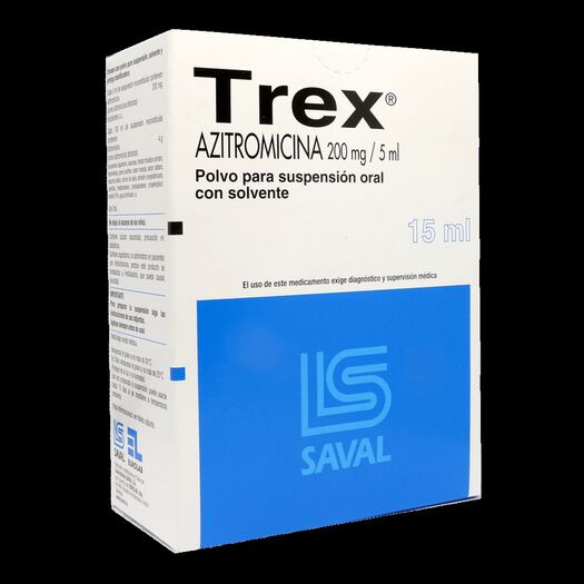 Trex 200 mg/5 mL x 15 mL Polvo Para Suspensión Oral Con Solvente, , large image number 0