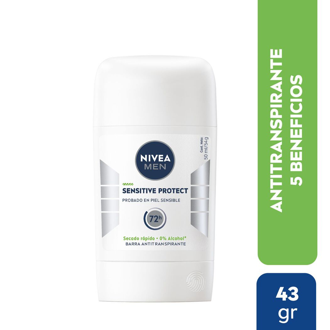Desodorante Nivea Barra Sensitive Protect 54 g, , large image number 0