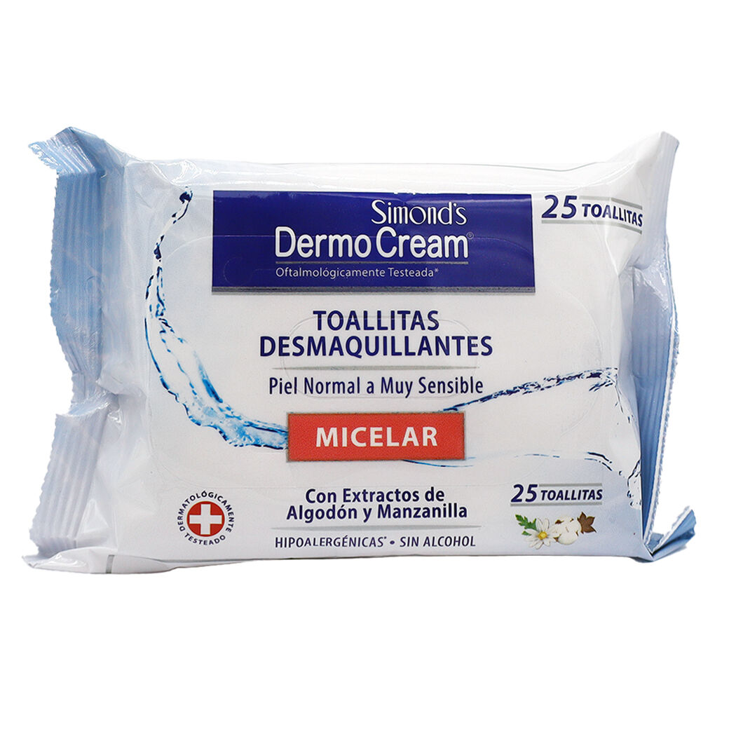 Toalla Desmaquillante Dermocream Micelar 25 Un, , large image number 0