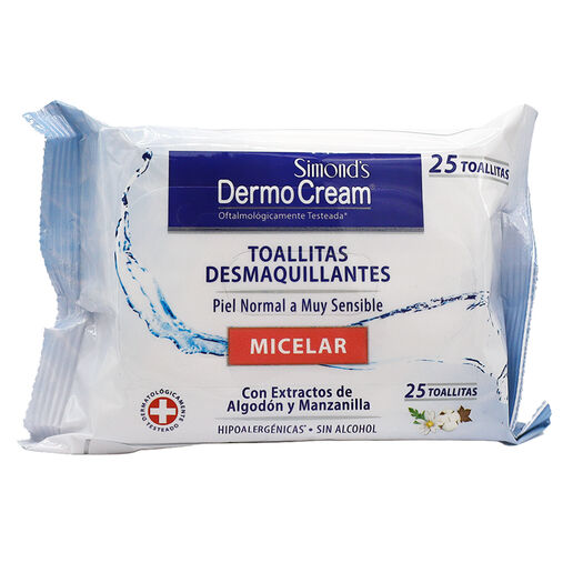 Toalla Desmaquillante Dermocream Micelar 25 Un, , large image number 0