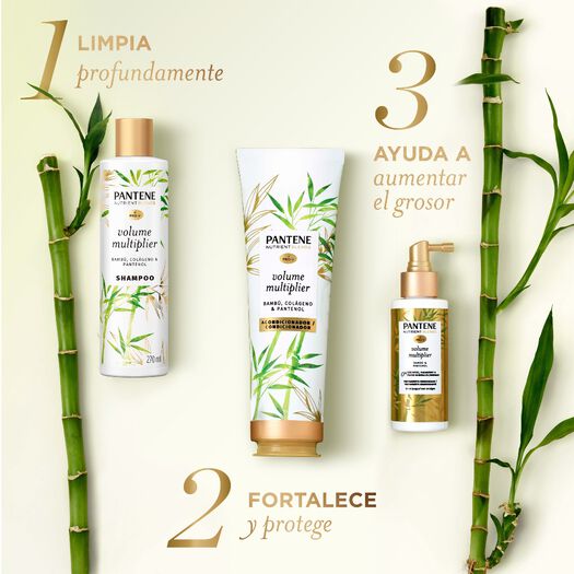 Tratamiento engrosador sin enjuage Pantene Nutrient Blends Volume Multiplier Bambú & Pantenol 110 ml, , large image number 3