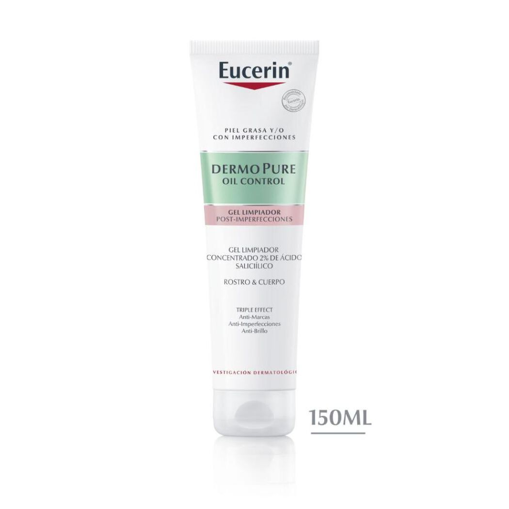 Gel Limpiador Eucerin Dermopure Concentrado Triple Efecto 150 mL, , large image number 0