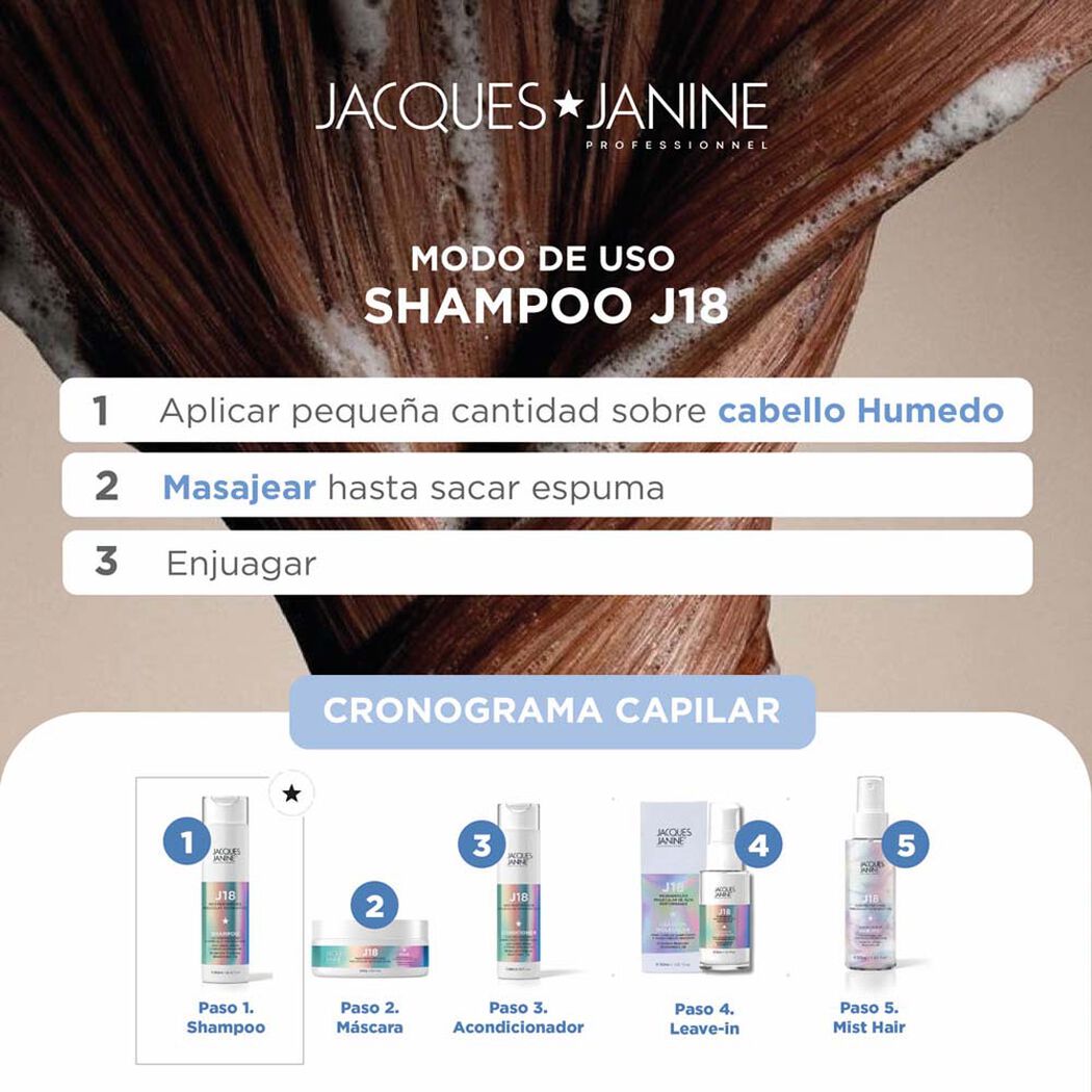 Shampoo Jacques Janine J18 Reparación Molecular 250ml, , large image number 3