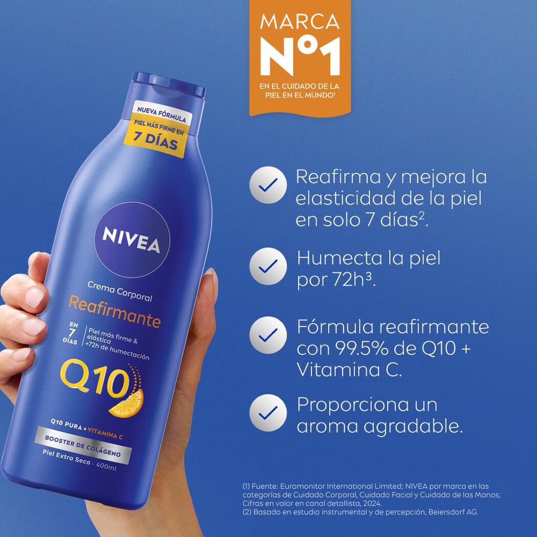 CREMA CORPORAL NIVEA REAFIRMANTE Q10+C PIEL EXTRA SECA 400ML, , large image number 1