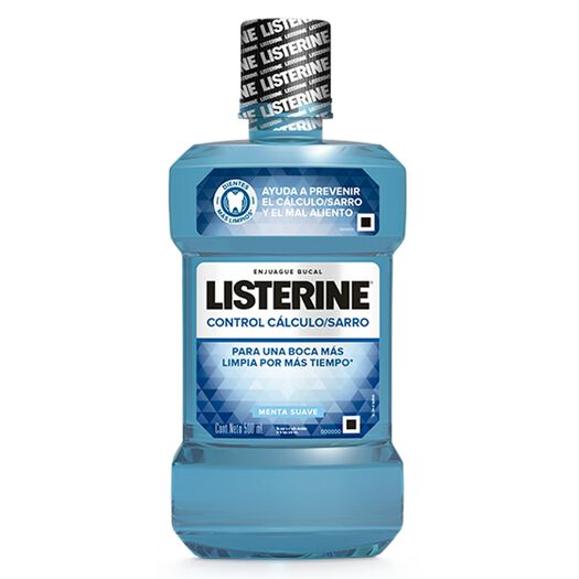 Enjuague Bucal Listerine Control Sarro Menta Suave 500 mL, , large image number 1