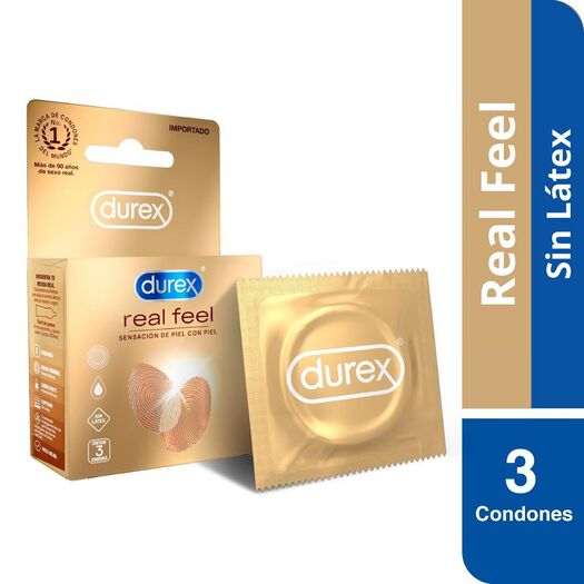 Durex Condones Real Feel 3 unidades, , large image number 0