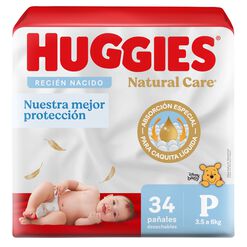 Pañales Huggies Natural Care P 34 un