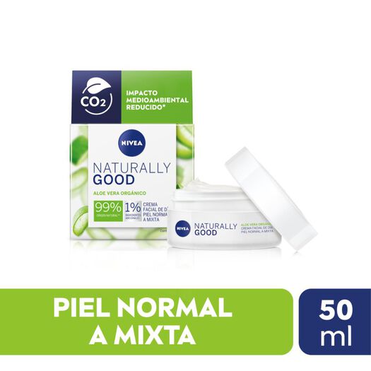 Crema Nivea Facial Día Naturally Good 50 mL, , large image number 0
