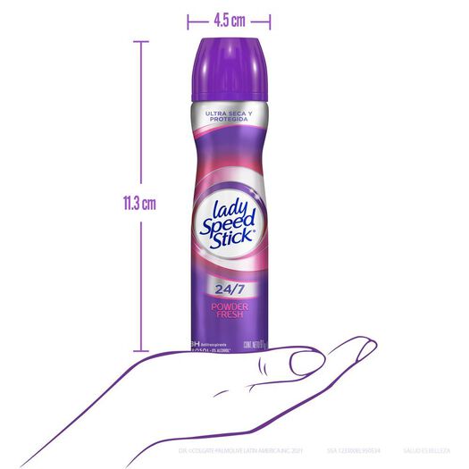 Lady Speed Stick Desodorante Spray Powder Fresh 24:7 x 91 g, , large image number 2