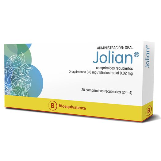 Jolian 3 mg/0,02 mg x 28 Comprimidos Recubiertos, , large image number 0