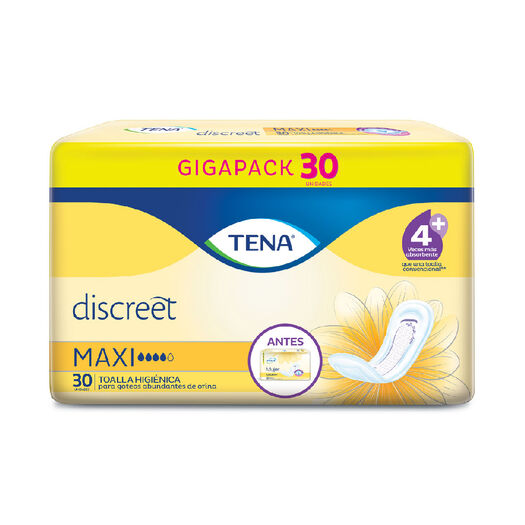 Toalla Higienica Tena Incontinencia Leve Maxi 30 Un, , large image number 1