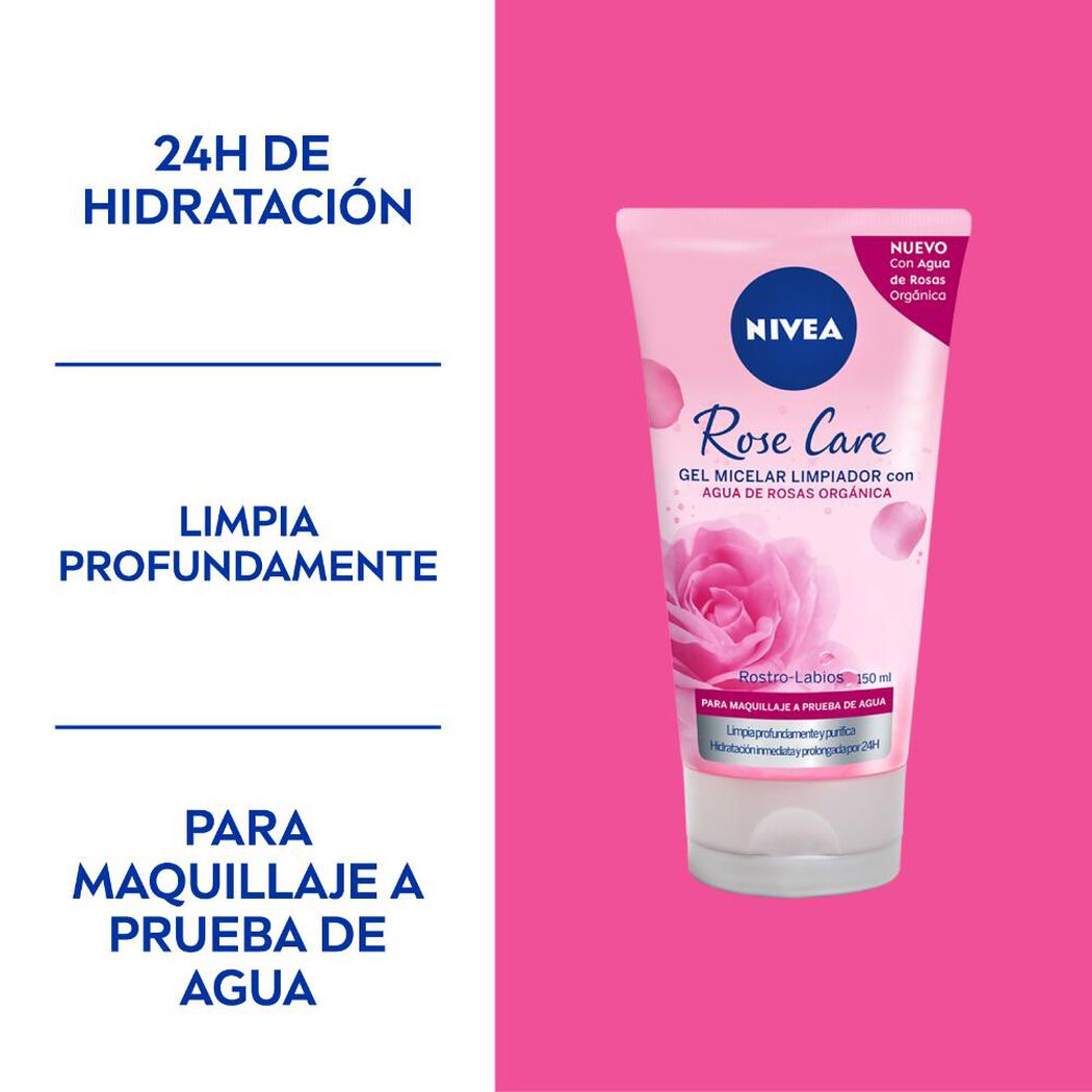 Gel Micelar NIVEA Rose Care 150 ml, , large image number 1