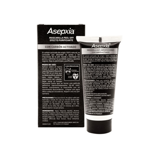 Asepxia Carbón Detox Mascarilla Peel Off Purificante 30 G, , large image number 1