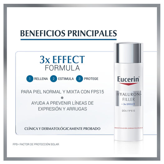 Crema Facial Antiarrugas Eucerin Hyaluron-FILLER Día P.Normal Mixta 50 ML, , large image number 2