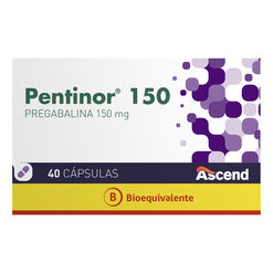 Pentinor 150 Pregabalina 150 mg 40 Cápsulas