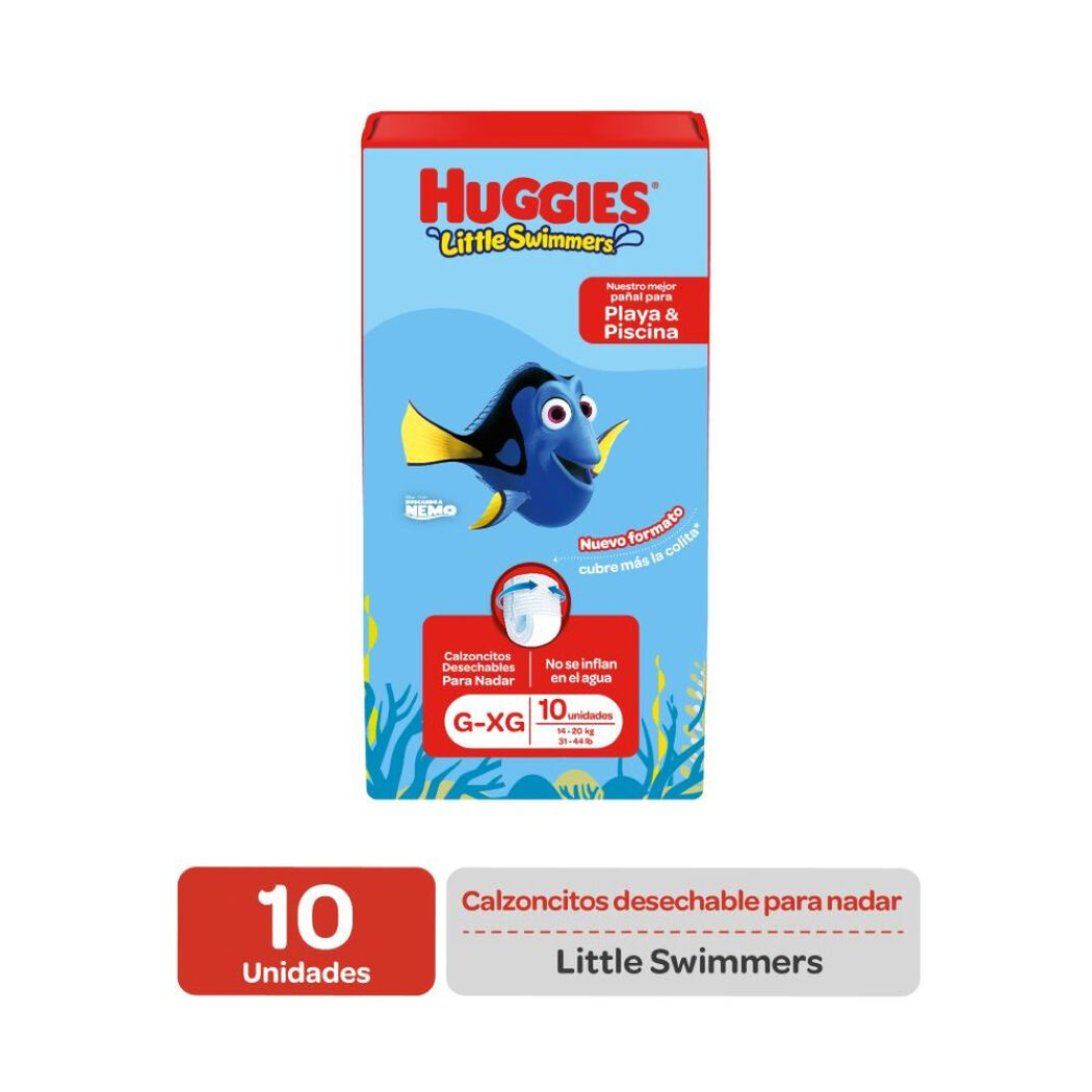 Pa&ntilde;ales para el agua Huggies Little Swimmers Talla G-XG 10 Unidades, , large image number 0