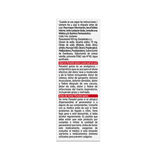 Panadol Niños 100mg/Ml Gotas 15ml, , large image number 2