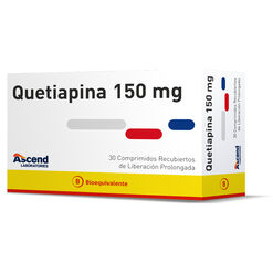 Quetiapina XR 150 mg x 30 Comprimidos Recubiertos de Liberacion Prolongada
