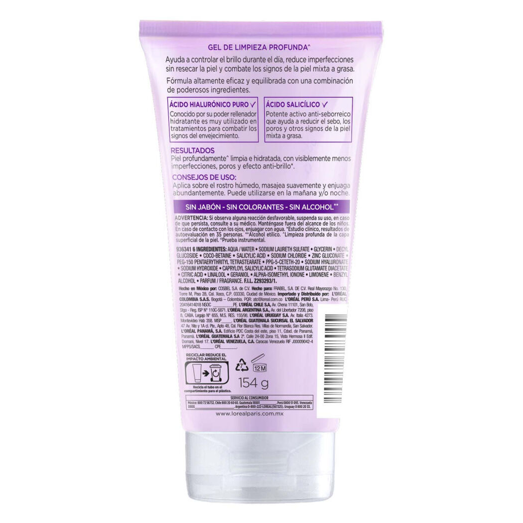 Gel Limpieza Oil Control Revitalift 154Ml, , large image number 1