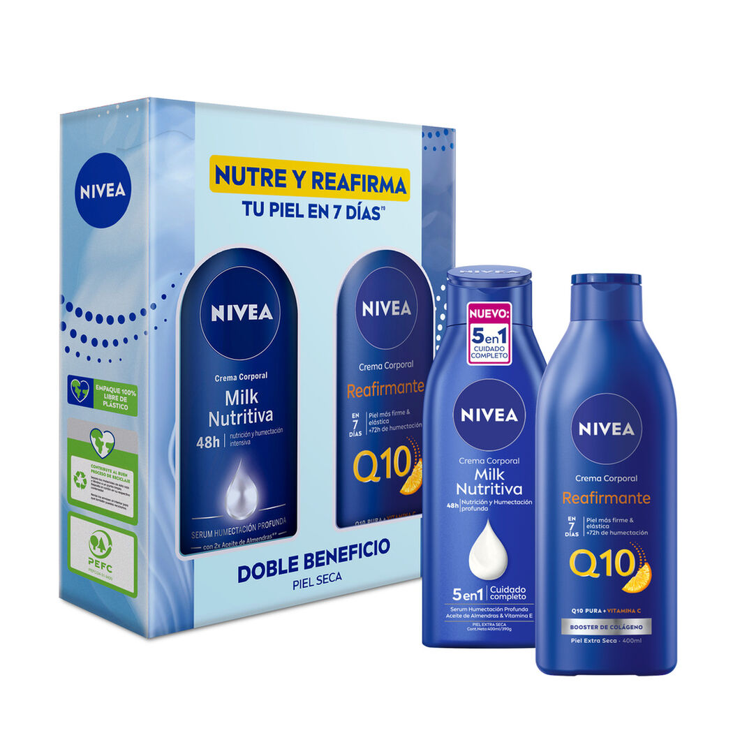 Pack Reafirmante Q10 Crema Corporal 400ml x2, , large image number 0