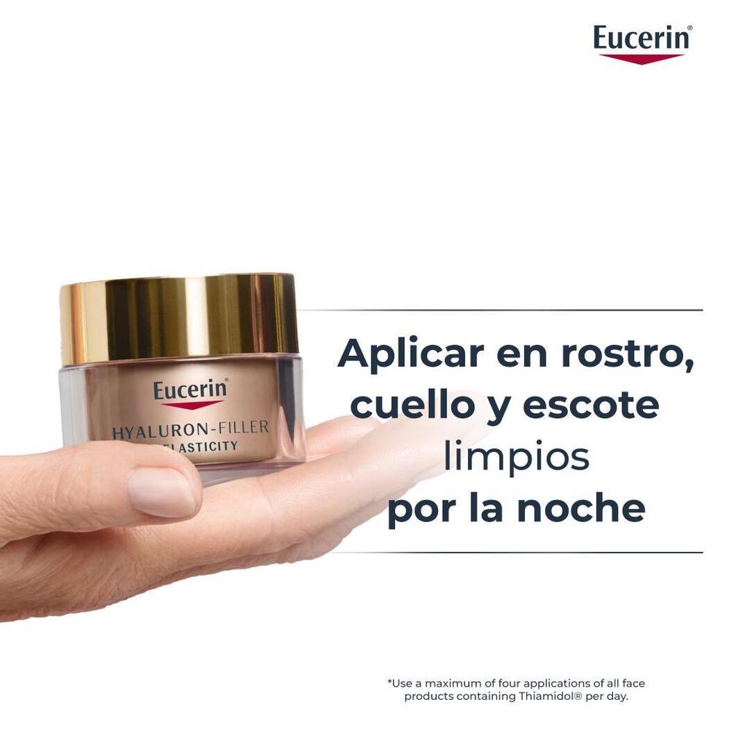 EUCERIN Hyaluron-Filler + Elasticity Crema Facial Antiarrugas Noche 50 mL, , large image number 4