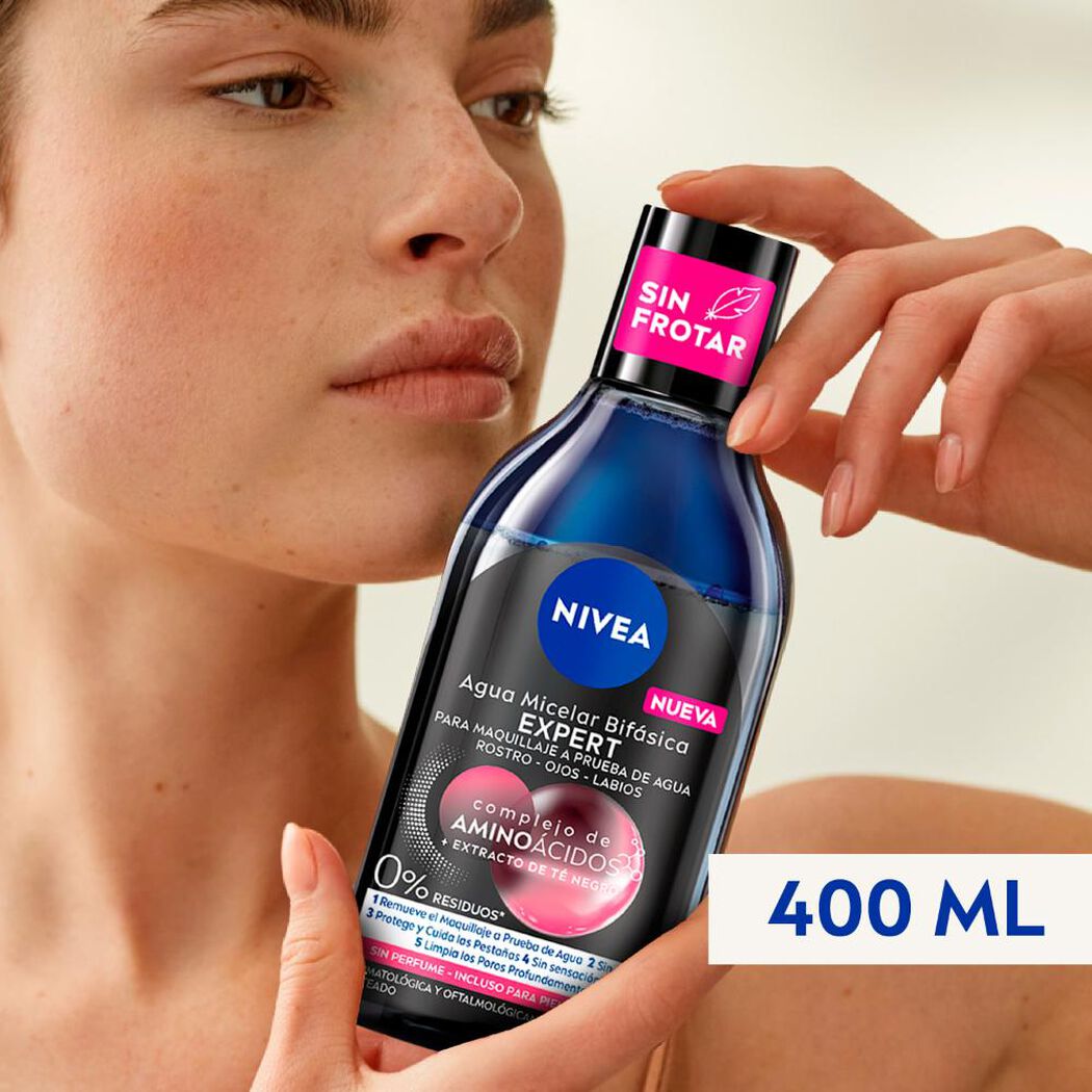Agua Micelar Nivea Bifásica Expert 400 mL, , large image number 4