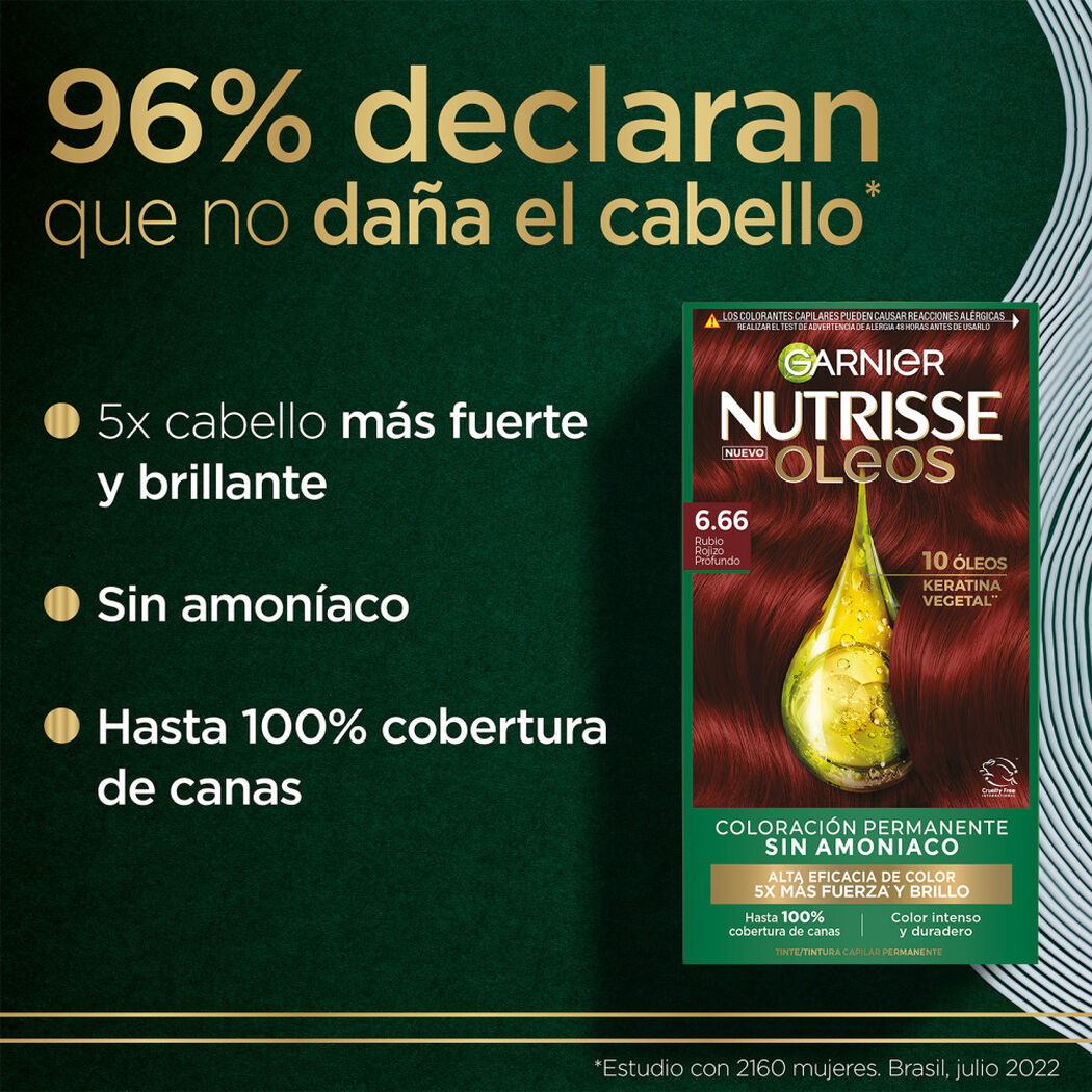 Tintura Nutrisse Oleos 6.66 Rubio Rojizo Profundo, , large image number 3