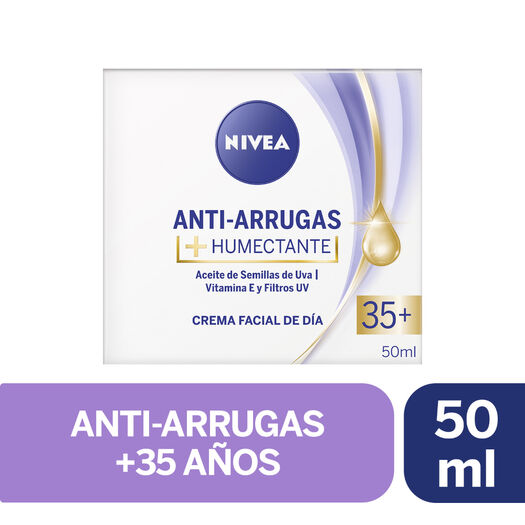 CREMA FACIAL ANTIARRUGAS 35+ HUMECTANTE NIVEA 50 ML, , large image number 0