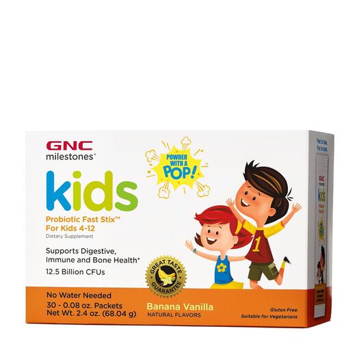 Gnc Kids Probiotico Fast Stix Plat 30 Sh, , large image number 0