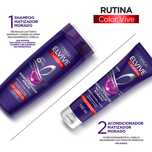Elvive Shampoo Violeta Matizador Anti-Efecto Anaranjado x 200 mL, , large image number 4