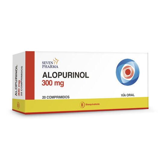 Alopurinol 300 mg x 20 Comprimidos SEVEN PHARMA CHILE SPA, , large image number 0