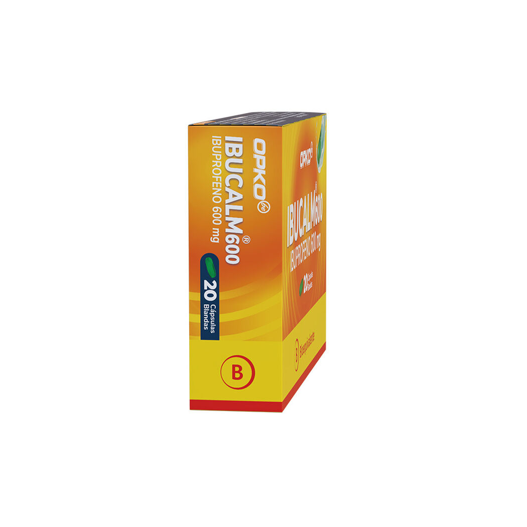 Ibucalm 600mg x 20 C&aacute;psulas Blandas, , large image number 1