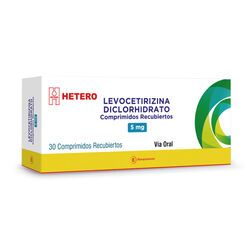 Levocetirizina 5 mg x 30 Comprimidos Recubiertos SEVEN PHARMA CHILE SPA